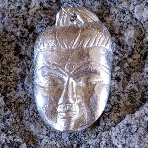 Handmade silver Quan Yin Buddha pendant